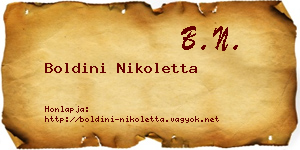 Boldini Nikoletta névjegykártya