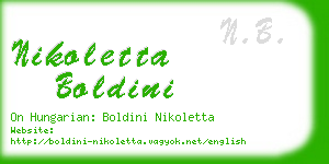 nikoletta boldini business card